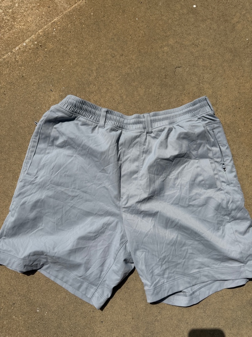 Birddogs Gray Casual Drawstring Shorts with Coral Waistband GUC XL